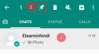 whatsapp chat ko pin kaise kare
