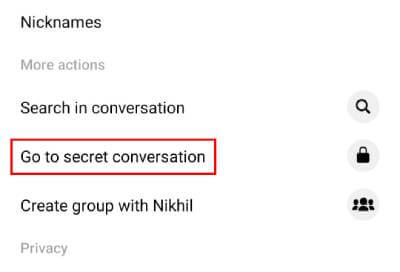 facebook secret chat in hindi